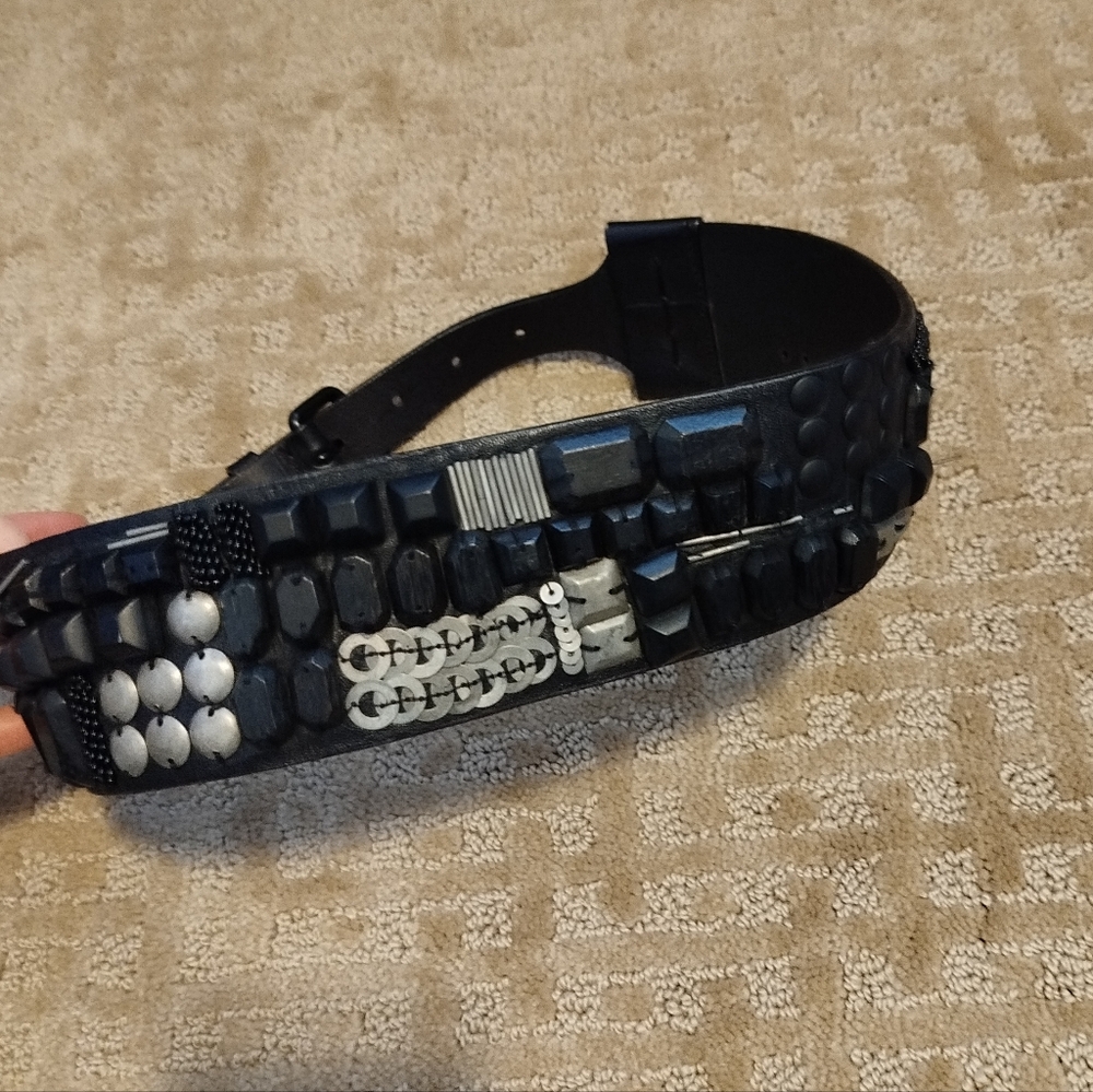 Diesel Black Studded Leather Belt